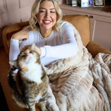 The SnuggleStretch™ Blanket in 'Burnt-Out Millennial'