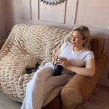 The SnuggleStretch™ Blanket in 'Very Demure'